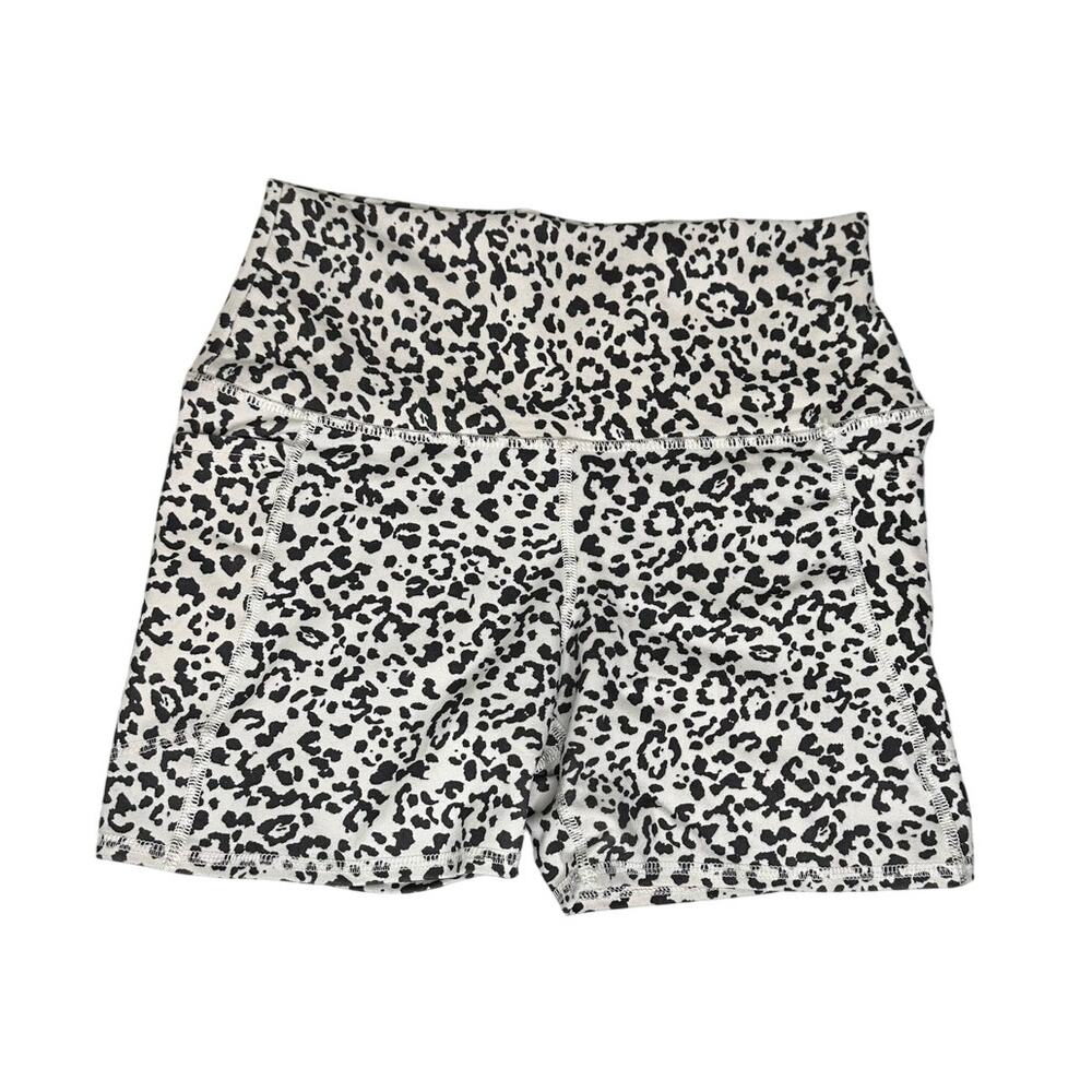 Evolution and Creation EVCR‎ High Waist Bike Shorts Animal Print Pockets Yoga L